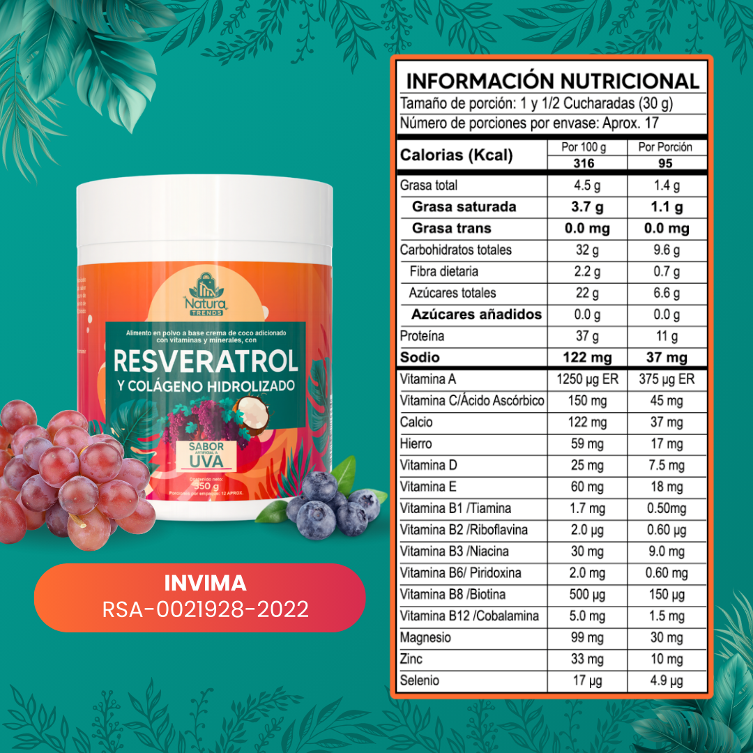resveratrol con colágeno hidrolizado resveratrol con colágeno hidrolizado