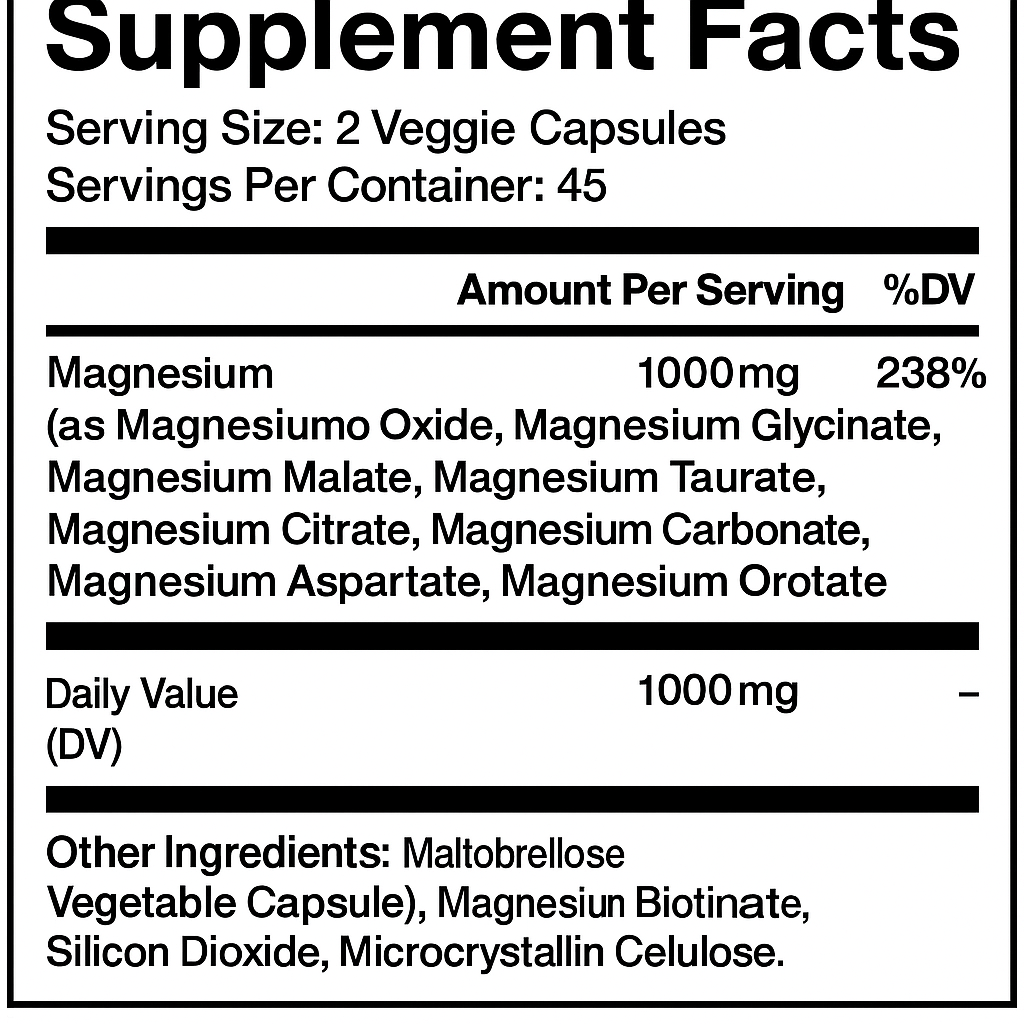 magnesium complex 1000mg · 8 en 1 | toplux nutrition – 90 cápsulas vegetales magnesium complex 1000mg · 8 en 1 | toplux nutrition – 90 cápsulas vegetales